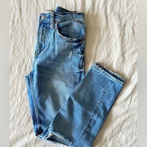 Slim Fit Distressed Jeans